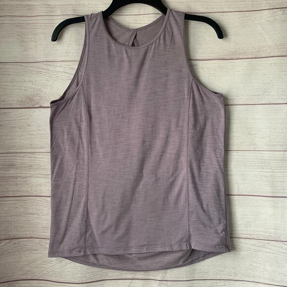 Lululemon Low Key Tank Top Heathered Dusty Dawn Open Back Keyhole - Picture 1 of 10